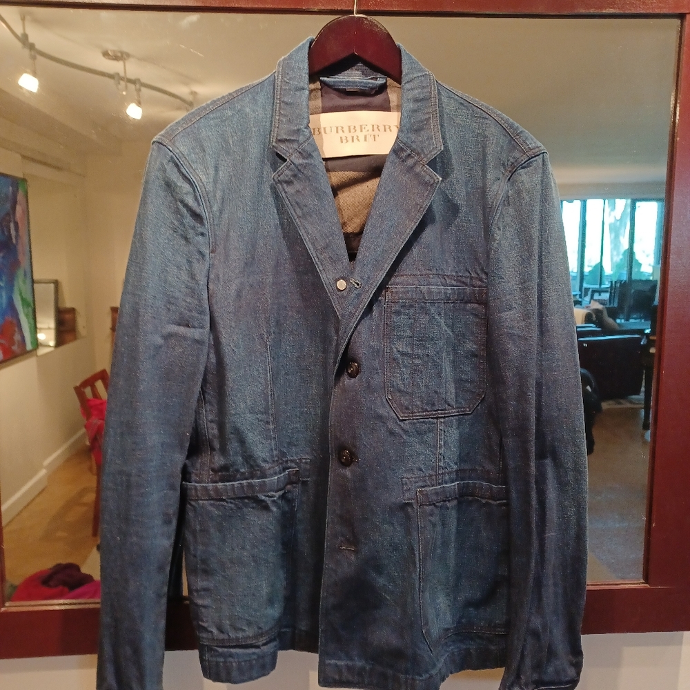 Burberry Brit men's denim blazer xl